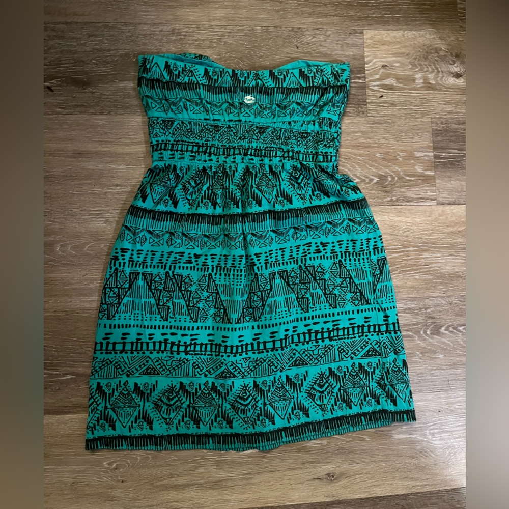Billabong romper dress black and teal size medium